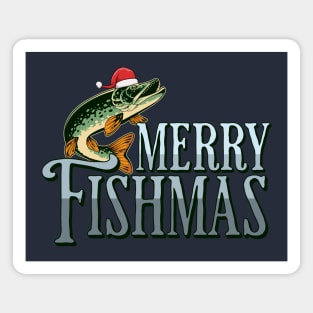 Funny Merry Fishmas Santa Fish Magnet